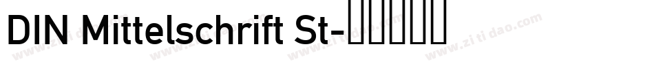 DIN Mittelschrift St字体转换